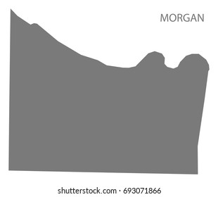 Morgan county map of Alabama USA grey illustration silhouette