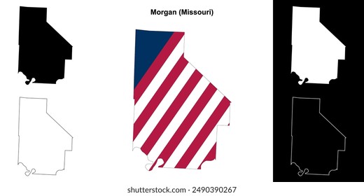 Morgan County (Missouri) outline map set