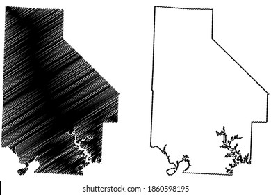 Morgan County, Missouri (U.S. county, United States of America, USA, U.S., US) map vector illustration, scribble sketch Morgan map