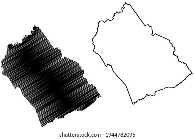 Morgan County, State of Tennessee (U.S. county, United States of America) map vector illustration, scribble sketch Morgan map