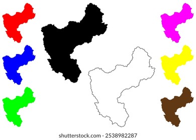 Morgan County, Estado de Utah (EUA, Estados Unidos da América, EUA, EUA) mapa ilustração vetorial, esboço de rabisco mapa Morgan