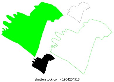 Morgan County, State of West Virginia (U.S. county, United States of America) map vector illustration