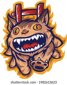 Idea conceptual del logotipo de mascota Morgana