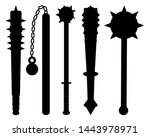 Morgenstern Medieval Weapon Or Mace Vector Illustration