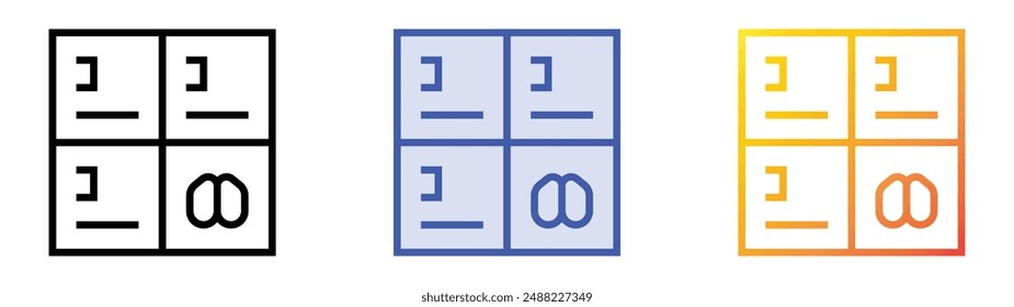 icono de la morgue. Diseño de estilo de relleno lineal, azul y degradado aislado sobre fondo blanco