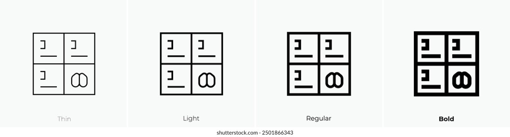 morgue icon. Thin, Light Regular And Bold style design isolated on white background