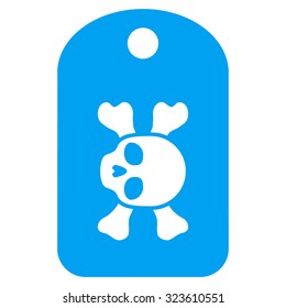 Morgue Mark vector icon. Style is flat symbol, blue color, rounded angles, white background.