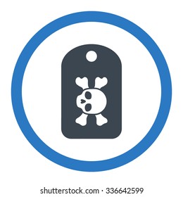 Morgue Mark vector icon. Style is bicolor flat rounded symbol, smooth blue colors, rounded angles, white background.