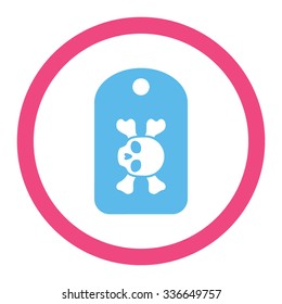 Morgue Mark vector icon. Style is bicolor flat rounded symbol, pink and blue colors, rounded angles, white background.