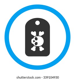 Morgue Mark vector icon. Style is bicolor flat rounded symbol, blue and gray colors, rounded angles, white background.