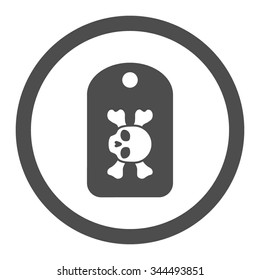 Morgue Mark vector icon. Style is flat rounded symbol, gray color, rounded angles, white background.