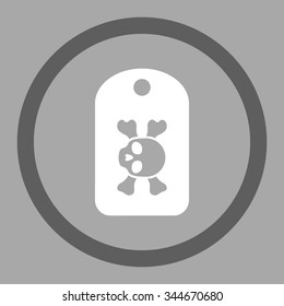 Morgue Mark vector icon. Style is bicolor flat rounded symbol, dark gray and white colors, rounded angles, silver background.