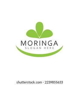 Moringa Leaf Logo Template Vector Symbol Nature