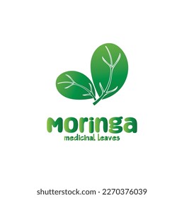 diseño de ilustraciones vectoriales del icono de la hoja de moringa