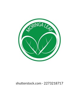 moringa leaf nature icon vector illustration template design