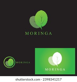 diseño de ilustraciones vectoriales del icono de la hoja de moringa