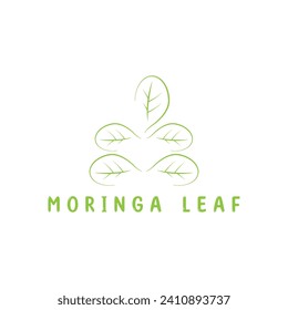 moringa leaf nature icon vector illustration template design