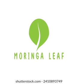 moringa leaf nature icon vector illustration template design