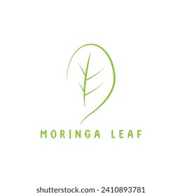 diseño de ilustraciones vectoriales del icono de la hoja de moringa