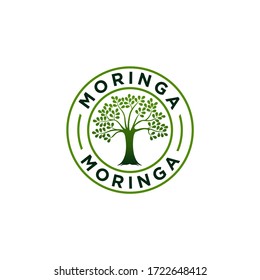 Moringa logo design vector template