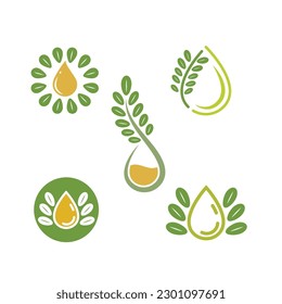 página web de diseño de diseño de vectores de iconos de moringa