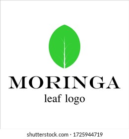 Moringa oleifera Leaf Logo Template