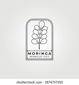 moringa oleifera , miracle tree logo vector illustration design, natural medical , a million benefits