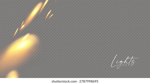 Morion light effect. Shining magic background. Transparent refraction elements.