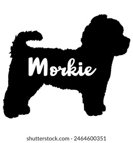 Morkie Dog silhouette dog breeds logo dog monogram vector