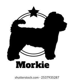 Morkie. dog silhouette,  dog, dog breeds, logo, vector, silhouette, logo design, animal, illustration, icon, sign, design, black,  symbol, pet