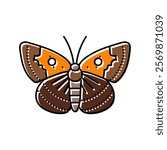 mormon metalmark insect color icon vector. mormon metalmark insect sign. isolated symbol illustration