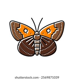 mormon metalmark insect color icon vector. mormon metalmark insect sign. isolated symbol illustration