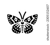 mormon metalmark insect glyph icon vector. mormon metalmark insect sign. isolated symbol illustration