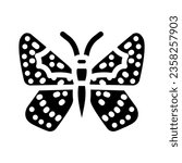 mormon metalmark insect glyph icon vector. mormon metalmark insect sign. isolated symbol illustration