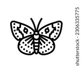 mormon metalmark insect line icon vector. mormon metalmark insect sign. isolated contour symbol black illustration