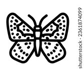 mormon metalmark insect line icon vector. mormon metalmark insect sign. isolated contour symbol black illustration