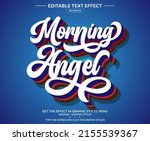 Morning angel 3D editable text effect template