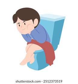 Children’s Morning Bathroom Routines Illustrated in Vector Art
