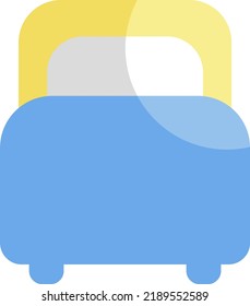 Morning bed routine, illustration, vector on a white background.