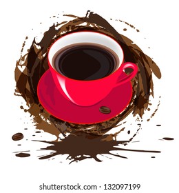 Morning black Coffee.Vector