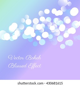 Morning bokeh lights as shining beam flow background.