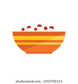 Morning breakfast icon flat vector. Healthy food. Meal cereal isolated