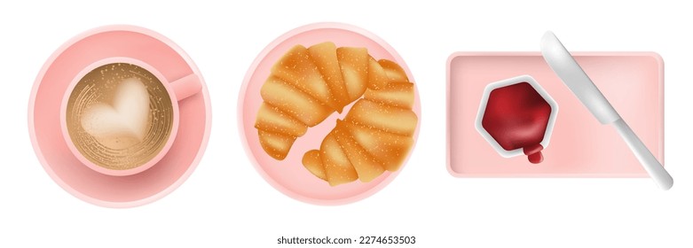Morning breakfast menu with coffee