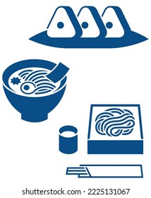 Morning Breakfast Noodles, Bread silhouette elements vector design icons 