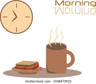 desayuno matutino. Listo para trabajar