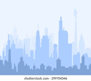 Morning City Skyline