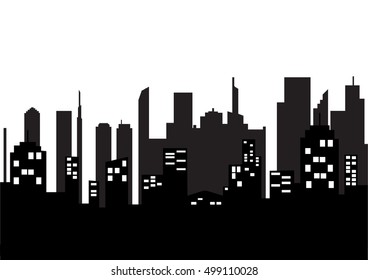 Morning City Skyline - Vector