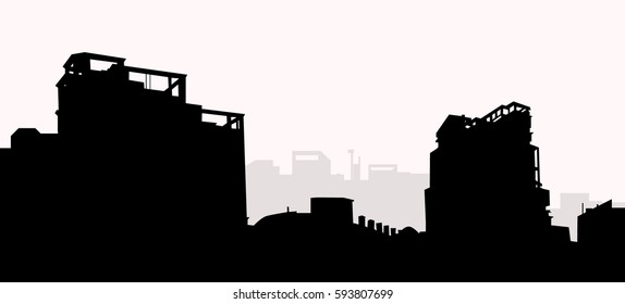 Morning City Skyline - Vector