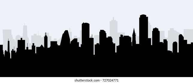 Similar Images, Stock Photos & Vectors of Skyline silhouette of the ...