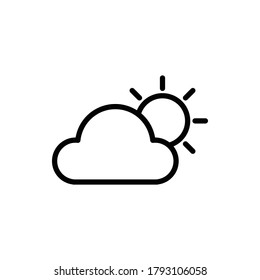 Morning, Cloud Icon Logo Vector Isolated. Nature and Weather Icon Set. Editable Stroke and Pixel Perfect.